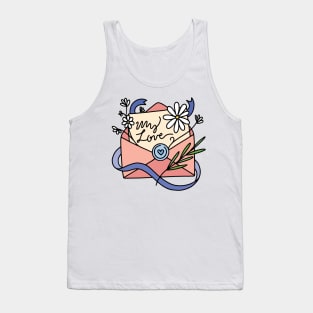 Love Letter with Flowers Tank Top